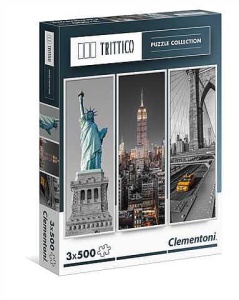 Clementoni puzzle TRITTICO 3 x 500 elementów USA New York