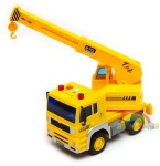 dźwig na podwoziu ciężarówki z dźwiękami i światłami