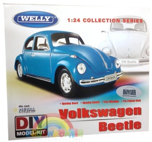 Volkswagen Beetle Convertible 1:24 model WELLY do złożenia
