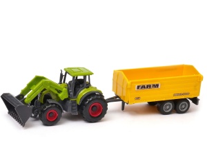 Mała Farma - traktor spychacz z przyczepą - wywrotka