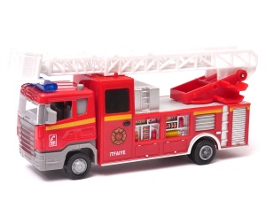 Wóz strażacki z dźwiękami i światłem - drabina z koszem