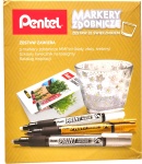 PENTEL - MARKERY ZDOBNICZE biały, złoty, srebrny