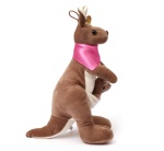 pluszowa mama kangurzyca i maleństwo 35cm - kangur