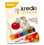 PENTEL Arts - kredki ołówkowe 24 kolory + kolorowanka