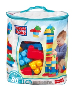 Mega Bloks First Buliders Worek 80 klocków - blue