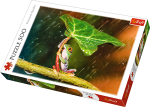 Trefl puzzle 500 elementów Żabka pod zielonym parasolem