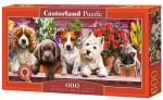 Castorland puzzle 600 elementów Panorama - pieski w ogrodzie